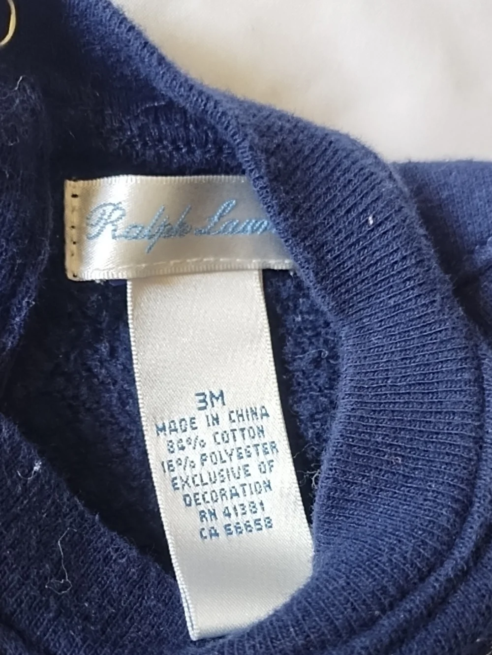 Ralph Lauren Sweatsuit Romper 3m